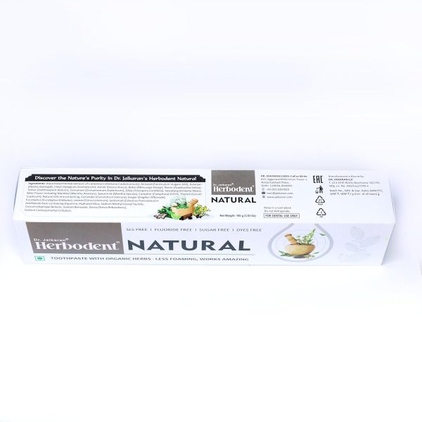 Herbodent® Natural Toothpaste 3.53 oz Pack of 2 Less Foaming SLS-Free Fluoride-Free Containing Neem Clove And More Herbs - Image 2