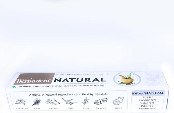 Herbodent® Natural Toothpaste 3.53 oz Pack of 2 Less Foaming SLS-Free Fluoride-Free Containing Neem Clove And More Herbs - Image 3